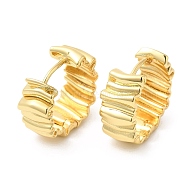 Rack Plating Brass Hoop Earrings for Women, Lead Free & Cadmium Free, Long-Lasting Plated, Real 18K Gold Plated, 18x18x8mm(EJEW-Q770-20G)