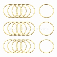 Ion Plating(IP) 304 Stainless Steel Linking Ring, Nickel Free, Ring, Golden, 16x0.8mm(STAS-S079-13-B01-NF)