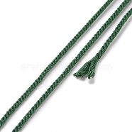 Cotton Cord, Braided Rope, with Paper Reel, for Wall Hanging, Crafts, Gift Wrapping, Sea Green, 1.2mm, about 27.34 Yards(25m)/Roll(OCOR-E027-01B-20)