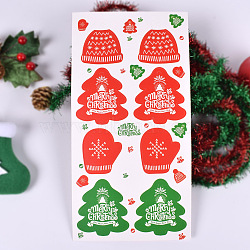 Christmas Hang Tags Sheet, Christmas Hanging Gift Labels, for Christmas Party Baking Gifts, Mixed Shapes, Red, 23.5x12cm, 8pcs/sheet(DIY-I028-02)