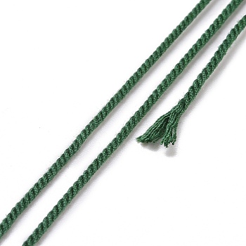 Cotton Cord, Braided Rope, with Paper Reel, for Wall Hanging, Crafts, Gift Wrapping, Sea Green, 1.2mm, about 27.34 Yards(25m)/Roll