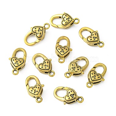 Tibetan Style Alloy Lobster Claw Clasps(TIBE-T002-27AG-NR)-4