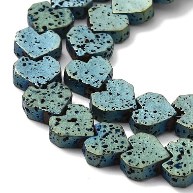 Electroplated Natural Lava Rock Beads Strands(G-Q1009-G01-01H)-3