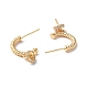 Brass Clear Cubic Zirconia Stud Earring Findings(KK-B063-18G)-2