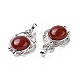 Natural Red Agate Pendants(G-P496-05P-17)-3