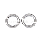 Non-Tarnish 304 Stainless Steel Spring Rings Clasp, Stainless Steel Color, 18x3mm(STAS-B061-01P)
