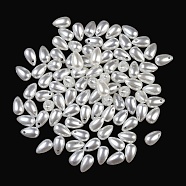 ABS Plastic Imitation Pearl Charms, Teardrop, Seashell Color, 10x6x6mm, Hole: 1.2mm, 2500pcs/500g(KY-S171-16A)