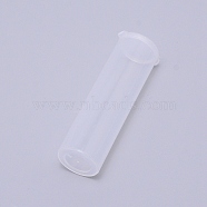 Transparent Plastic Bead Containers, with Hinged Lids, Flip Cover, Column, White, 8.8x3.1cm, Inner Diameter: 2.3cm(CON-WH0074-69)