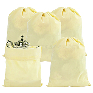 Rectangle Velvet Packing Drawstring Pouches, Jewelry Storage Gift Bags, Champagne Yellow, 40x30.5x0.3cm(TP-WH0009-05C)