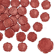 Adhesive Wax Seal Stickers, For Envelope Seal, Indian Red, 30.8x30.8x2.2mm(DIY-WH0201-05A)