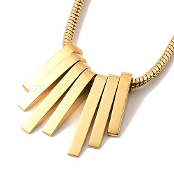 Ion Plating(IP) 304 Stainless Steel Bib Necklaces, Golden, 16.26 inch(41.3cm)(NJEW-P290-04G)