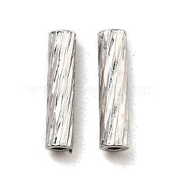304 Stainless Steel Tube Beads, Column, Stainless Steel Color, 8x2mm, Hole: 0.8mm(STAS-G310-37B-P)