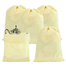 Rectangle Velvet Packing Drawstring Pouches, Jewelry Storage Gift Bags, Champagne Yellow, 40x30.5x0.3cm(TP-WH0009-05C)