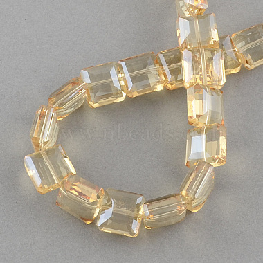 Electroplate Faceted Transparent Glass Beads Strands(EGLA-S087-01)-2