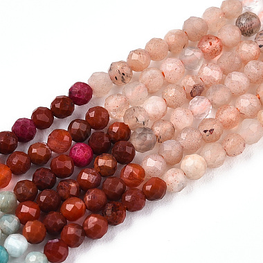 Natural & Synthetic Mixed Gemstone Beads Strands(G-D080-A01-03-23)-4