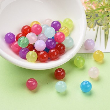 Imitation Jade Acrylic Beads(SACR-S188-10mm-M)-2