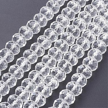 12mm Clear Abacus Glass Beads