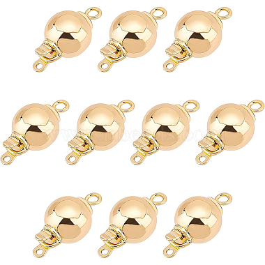 Real 18K Gold Plated Round Brass Box Clasps