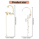 4Pcs 4 Style Crystal Rhinestone Flower Cuff Earrings with Enamel(EJEW-AN0001-61)-2