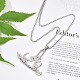 304 Stainless Steel Arabic Pendant Box Chain Necklaces for Women Men(NJEW-R013-04P)-2