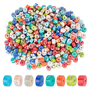 400Pcs 8 Colors Synthetic Imperial Jasper Beads, Dyed, Flat Round/Disc, Mixed Color, 4.5x1.5~2.5mm, Hole: 0.8mm, 50pcs/color(G-NB0003-80)