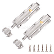 304 Stainless Steel Spring Locks Set, with Screws, Stainless Steel Color, 20~119x31~32x17~21mm, Hole: 3~3.5mm(SW-TAC0001-22B-P)