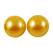 ABS Plastic Imitation Pearl Cabochons, Half Round, Goldenrod, 2.5x1.25mm(SACR-S738-2.5mm-Z32)