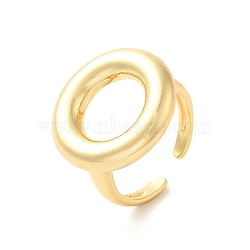 Brass Open Cuff Rings, Ring, Real 18K Gold Plated, US Size 7 1/4(17.5mm)(RJEW-P098-06G)