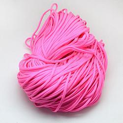 7 Inner Cores Polyester & Spandex Cord Ropes, Solid Color, for Rope Bracelets Making, Fuchsia, 4~5mm, about 109.36 yards(100m)/bundle, 420~500g/bundle(RCP-R006-184)