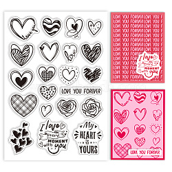 Custom PVC Plastic Clear Stamps, for DIY Scrapbooking, Photo Album Decorative, Cards Making, Heart, 160x110x3mm(DIY-WH0448-0405)