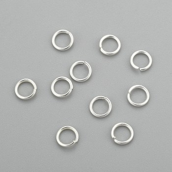 304 Stainless Steel Jump Rings, Open Jump Rings, Silver, 21 Gauge, 4.5x0.7mm, Inner Diameter: 3mm