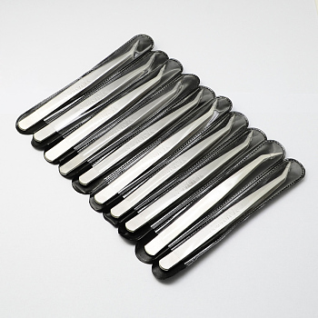 Iron Beading Tweezers, Stainless Steel Color, 125x9x2mm