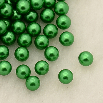 ABS Plastic Imitation Pearl Round Beads, Dyed, No Hole, Sea Green, 8mm, about 1500pcs/bag