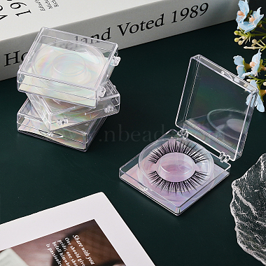 Portable Clear Rectangle Empty Eyelash Case(CON-WH0086-077A)-5