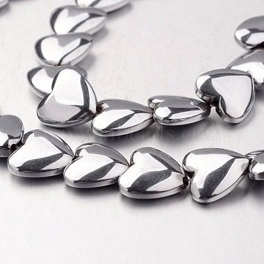 12mm Heart Non-magnetic Hematite Beads