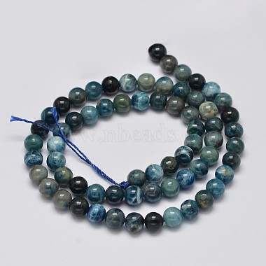 Round Natural Apatite Beads Strands(G-K068-02-6mm)-2
