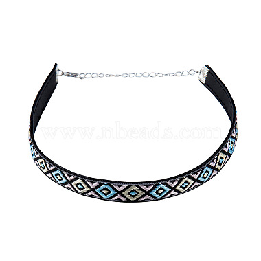 Embroidery Choker Collar Necklace(NJEW-N0052-048F)-3