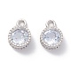 Alloy Clear Cubic Zirconia Charms(ZIRC-A022-04P)-1