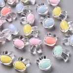 Transparent Acrylic Beads, Bead in Bead, Rabbit, Mixed Color, 15.5x12x9.5mm, Hole: 2mm, about 480pcs/500g(TACR-S152-05A)