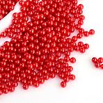 Imitation Pearl Acrylic Beads, No Hole, Round, Red, 8mm, about 2000pcs/bag(OACR-S011-8mm-Z1)