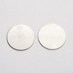 Tarnish Resistant 201 Stainless Steel Stamping Blank Tag Cabochons, Flat Round, Stainless Steel Color, 30x1mm(STAS-E147-90P)