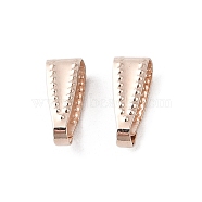 Brass Snap on Bails, Lead Free, Rose Gold, 11x4mm(KK-H338-RG-LF)