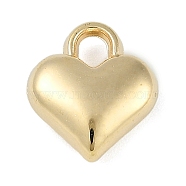 CCB Plastic Charms, Heart, Golden, 12x11x5mm, Hole: 3x2.5mm(CCB-G020-09G)