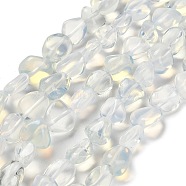 Opalite Beads Strands, Nuggets, Tumbled Stone, 7~13x4.5~10x4.5~10mm, Hole: 1.2mm, about 44~46pcs/strand, 15.08~16.14 inch(38.3~41cm)(G-P497-01E-26)