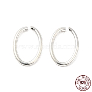 925 Sterling Silver Open Jump Rings, Oval, Silver, 11.7x8.5x1.2mm, Inner Diameter: 6.3x9.5mm, about 33pcs/10g(STER-NH0001-36I-S)