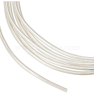 Sterling Silver Wire, Silver, 1mm, about 1.64 Feet(0.5m)/pc(OCOR-WH0074-08B-S)
