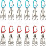 SUPERFINDINGS 12Pcs 2 Colors Aluminium Alloy Tent Rope Tensioners, Windproof Octopus Deck Nail, Adjustable Fishbone Deck Anchor Pegs, Mixed Color, 11cm, Clasp: 4x2.45x0.6cm, Pendant: 7.6x3cm, 6pcs/color(FIND-FH0001-99)