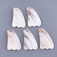 Freshwater Shell Gua Sha Boards, Scraping Massage Tools, Gua Sha Facial Tools, Seashell Color, 101~102x55~56x5~6mm, Hole: 4mm(SSHEL-S258-67)