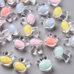 Transparent Acrylic Beads, Bead in Bead, Rabbit, Mixed Color, 15.5x12x9.5mm, Hole: 2mm, about 480pcs/500g(TACR-S152-05A)
