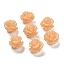 Synthetic Coral Carved Beads, Dyed, Flower, Navajo White, 11.5x11.5x8.5mm, Hole: 1.2mm(CORA-H003-01A-08)